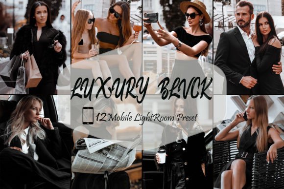Download 12 Lightroom Mobile Presets,Luxury Blvck - Presets Collection