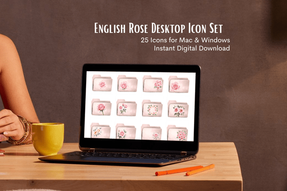 Download English Rose Desktop Icon Set - Premium Resources